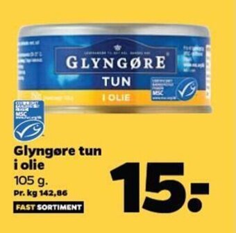 Netto Glyngøre tun i olie tilbud