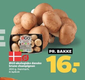 ØGO okologiske danske brune champignon