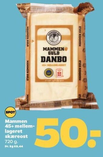 Netto Mammen 45+ mellem- lageret skæreost tilbud