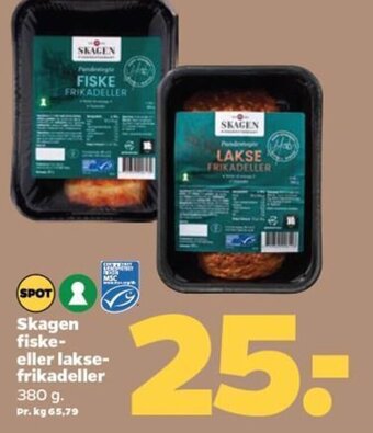 Netto Skagen fiske-eller lakse-frikadeller tilbud