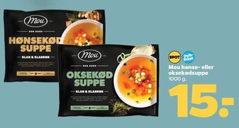 Mou hønse- eller oksekødsuppe