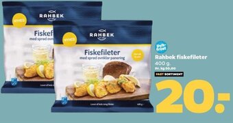 Netto Rahbek fiskefileter 400 g. tilbud