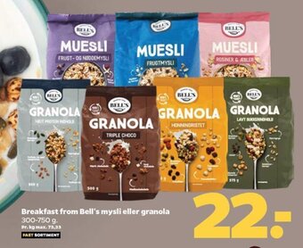 Netto Breakfast from Bell's mysli eller granola tilbud