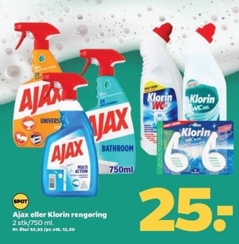 Ajax eller Klorin rengøring