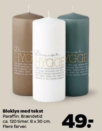 Netto Bloklys med tekst tilbud