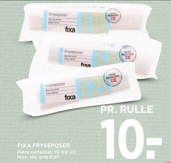 MENY FIXA FRYSEPOSER tilbud