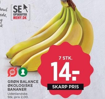 MENY GRØN BALANCE ØKOLOGISKE BANANER tilbud
