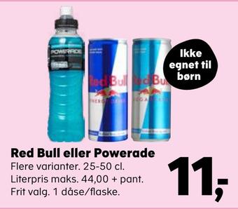 SuperBrugsen Red bull eller powerade tilbud