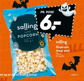 Bilka Popcorn med salt tilbud