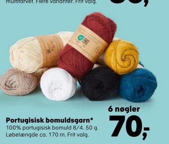 Kvickly Portugisisk bomuldsgarn tilbud