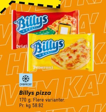 Bilka Billys pizza tilbud