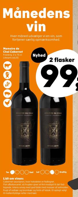 SuperBrugsen Memoire de chai cabernet tilbud