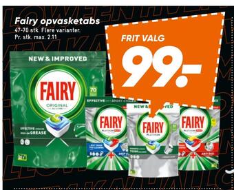 Bilka Fairy opvasketabs tilbud