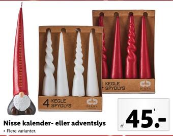 Nisse kalender- eller adventslys