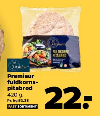 Netto Premieur fuldkornspitabrød tilbud