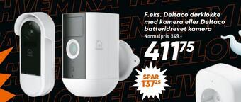 Bilka Deltaco dørklokke med kamera eller deltaco batteridrevet kamera tilbud