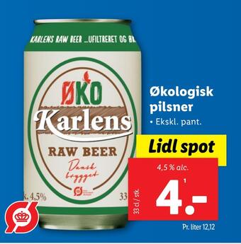 Lidl Økologisk pilsner tilbud
