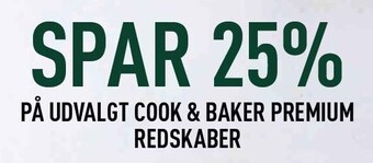 Imerco Spar 25% på udvalgt cook & baker premium redskaber tilbud