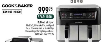 Imerco Dobbelt airfryer tilbud