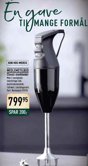 Imerco Classic stavblender tilbud