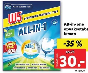 Lidl All-in-one opvasketabs lemon tilbud