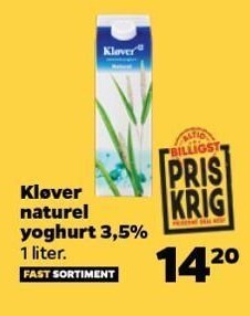 Kløver naturel yoghurt 3,5%