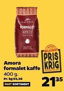 Netto Amora formalet kaffe tilbud
