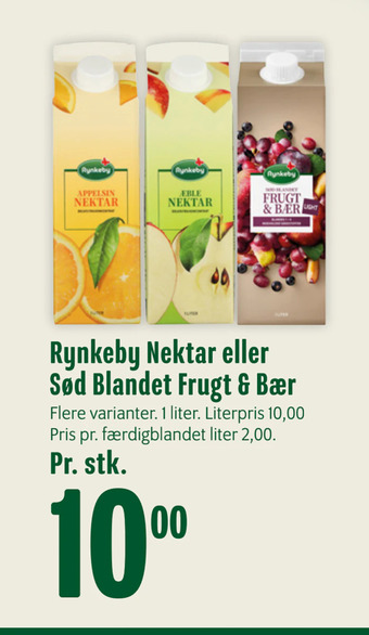 Min Købmand Rynkeby nektar eller sød blandet frugt & bær tilbud