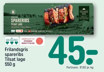 REMA 1000 Frilandsgris spareribs tilsat lage tilbud