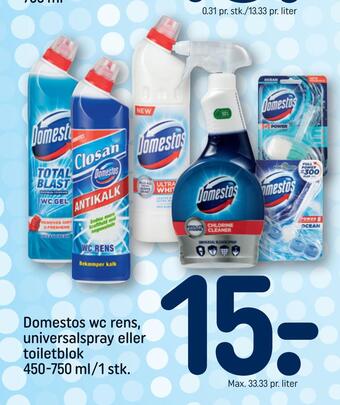 REMA 1000 Domestos wc rens, universalspray eller toiletblok tilbud