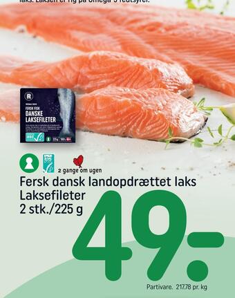 REMA 1000 Fersk dansk landopdrættet laks laksefileter tilbud