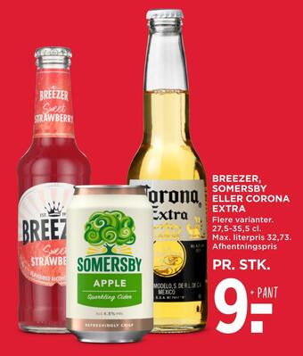 MENY Breezer, somersby eller corona extra tilbud