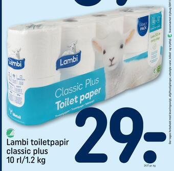 REMA 1000 Lambi toiletpapir classic plus tilbud
