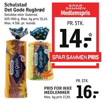 SPAR Schulstad det gode rugbrød tilbud