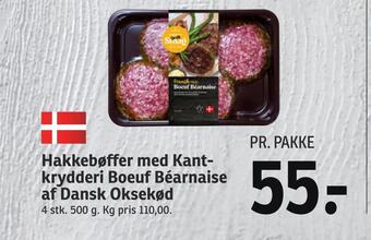 SPAR Hakkebøffer med kantkrydderi boeuf béarnaise af dansk oksekød tilbud