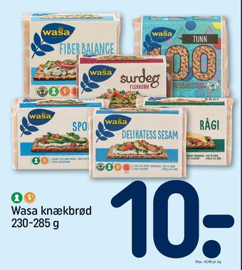 REMA 1000 Wasa knækbrød tilbud