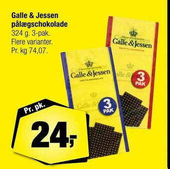 Calle Galle & Jessen pålægschokolade tilbud
