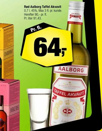 Rød Aalborg Taffel Akvavit
