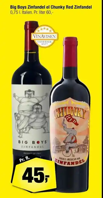 Calle Big Boys Zinfandel el Chunky Red Zinfandel tilbud