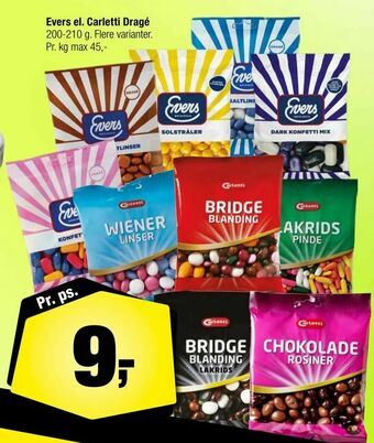Calle Evers el. Carletti Dragé tilbud