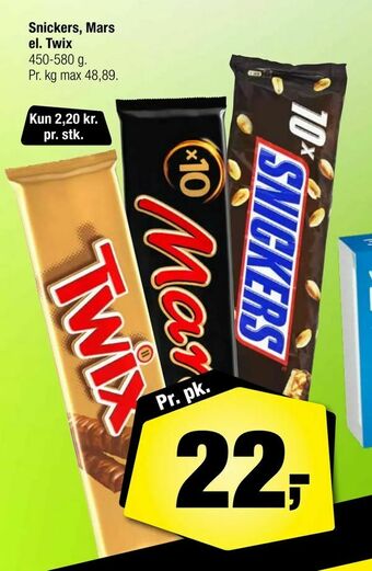Calle Snickers, Mars el. Twix tilbud