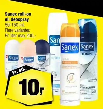Calle Sanex roll-on el. deospray tilbud