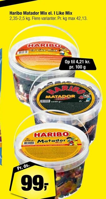Calle Haribo Matador Mix el. I Like Mix tilbud