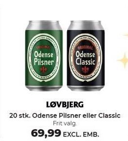 Løvbjerg 20 stk. odense pilsner eller classic