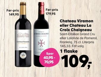 Kvickly Ukendt fransk rødvin tilbud