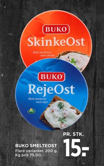 MENY Buko smelte smøreost skinkeost tilbud