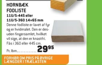 XL-BYG Hornbæk fodliste tilbud