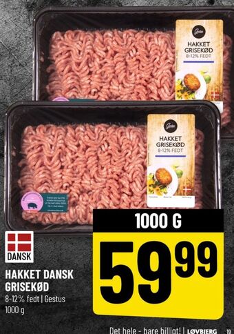 Gestus hakket grisekød 8-12%