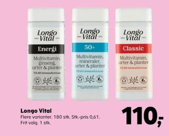 SuperBrugsen Longo vital vitaminer tilbud