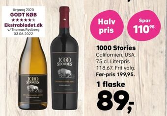 SuperBrugsen Ukendt californisk rødvin tilbud